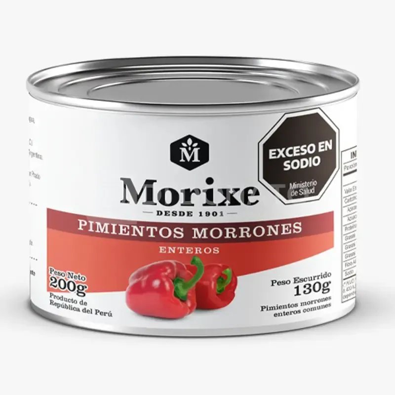 Pimiento Morrón Enteros MORIXE 200 gr