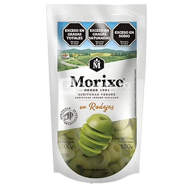 Aceitunas Verdes Rodajas MORIXE Doypack 300 gr
