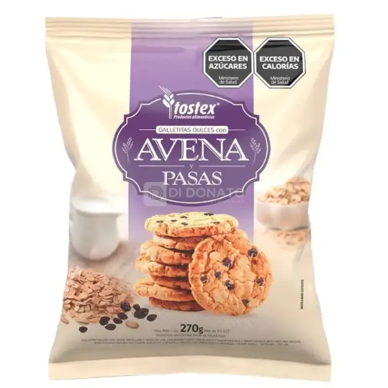 Galletitas Avena y Pasas TOSTEX 270 gr