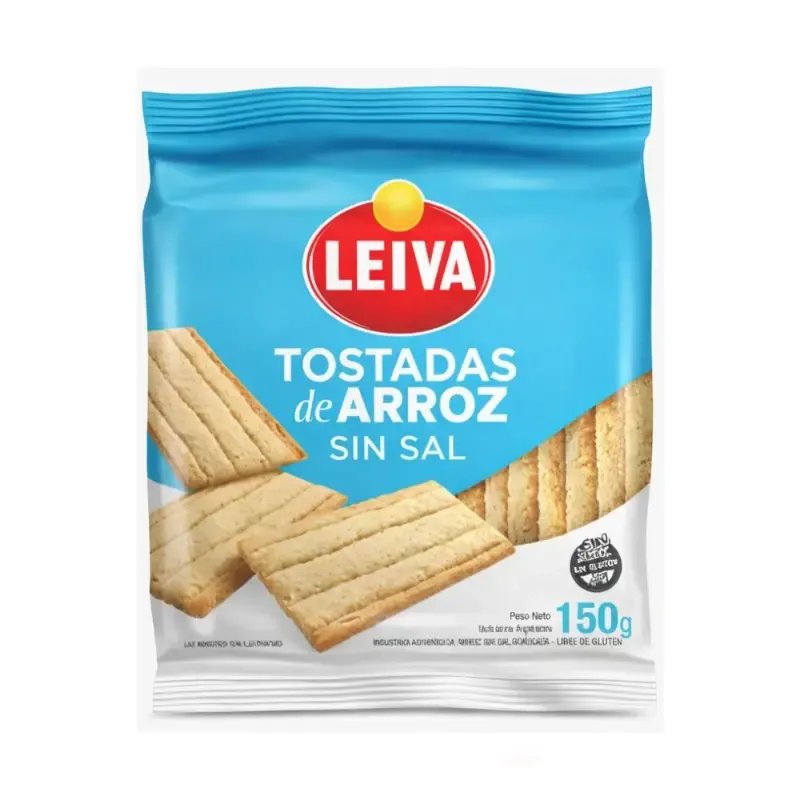 Tostada Aireada Arroz sin Sal LEIVA 150 gr