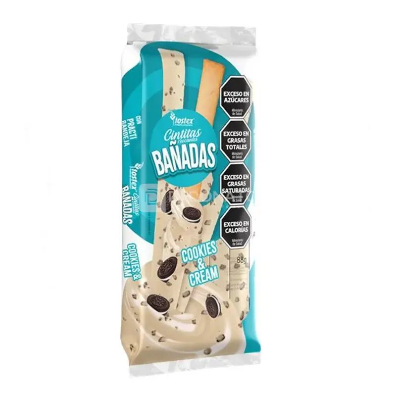 Cintitas Bañadas Crema Cookies TOSTEX 15 x 88 gr
