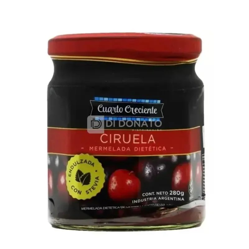 Mermelada Stevia Ciruela CUARTO CRECIENTE 280 gr