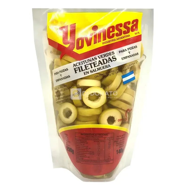 Aceituna Verde Rodajas YOVINESSA Doypack 150 gr