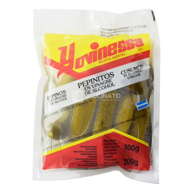 Pepinitos Vinagre YOVINESSA Sachet 100 gr