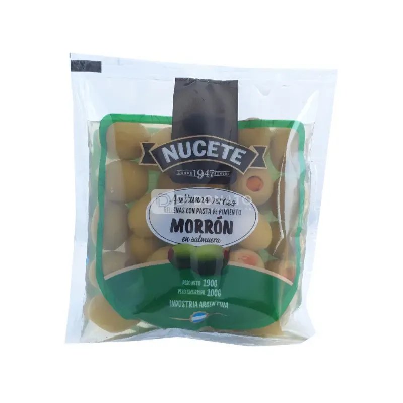 Aceituna Verde Rellena NUCETE Sachet 60 x 100 gr