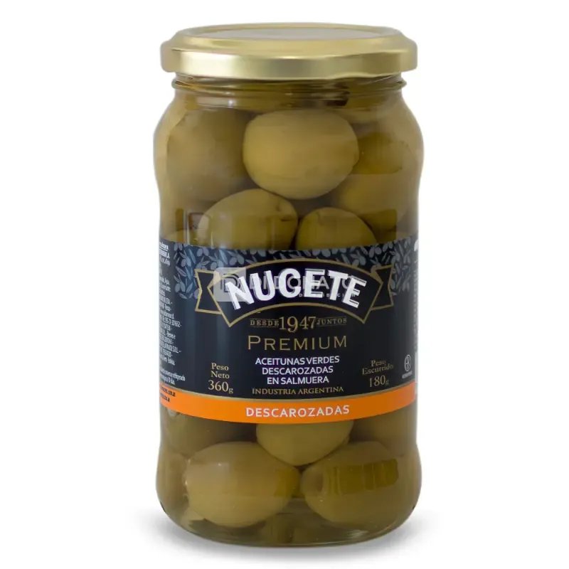 Aceituna Verde Descarozada Prem NUCETE Frasco 180 gr