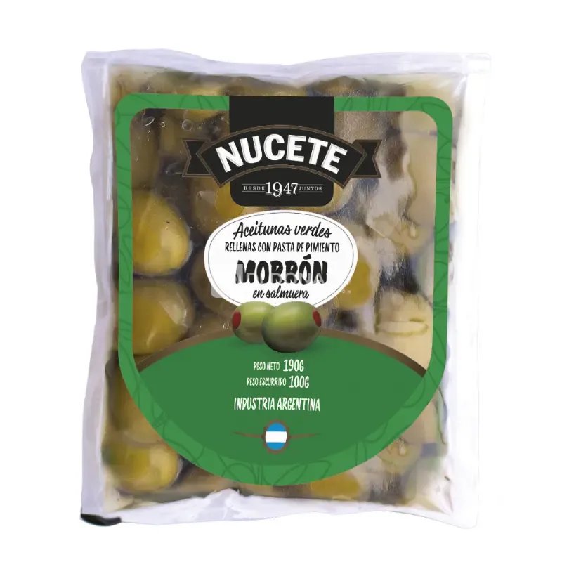 Aceituna Verde Rellena NUCETE Sachet 100 gr