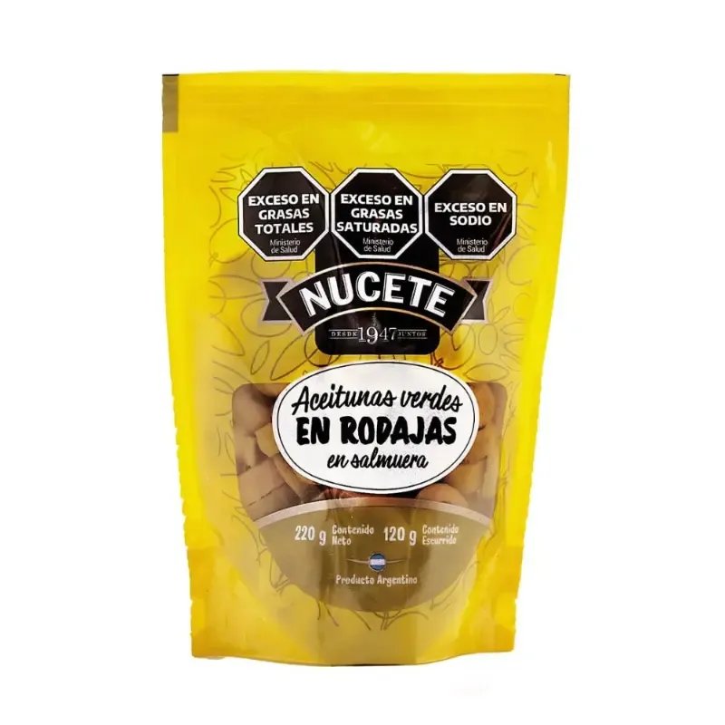 Aceituna Verde Rodajas NUCETE Doypack 120 gr