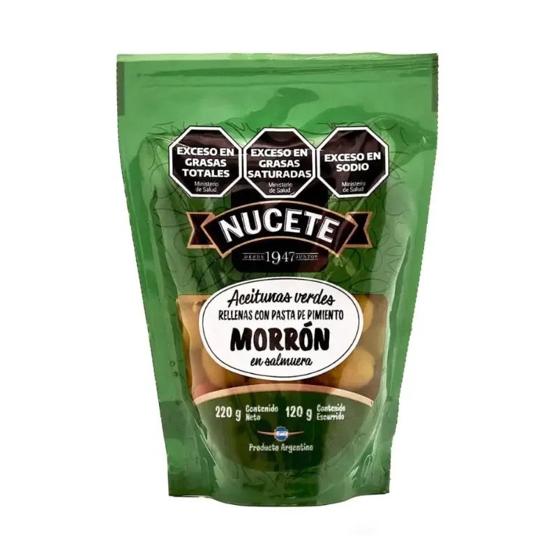 Aceituna Verde Rellena Grande NUCETE Doypack 120 gr