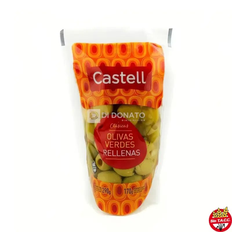 Aceituna Verde Rellena CASTELL Doypack 180 gr