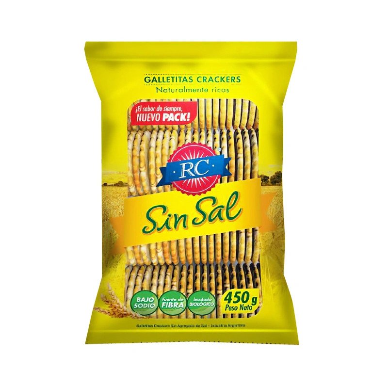 Galletitas Crackers Sin Sal RC 450 G | DiDonato