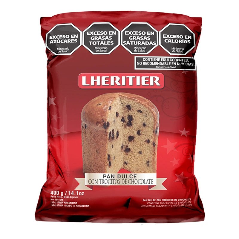 Pan Dulce Con Chips En Pouch Lheritier 400 G | DiDonato