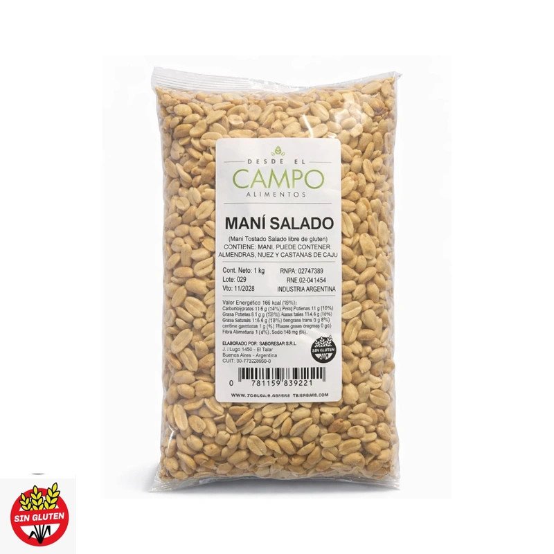 Maní Tostado Salado Desde El Campo 1000 G | DiDonato