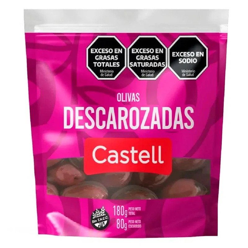 Aceitunas Negras Descarozadas En Doypack Castell 80 G | DiDonato