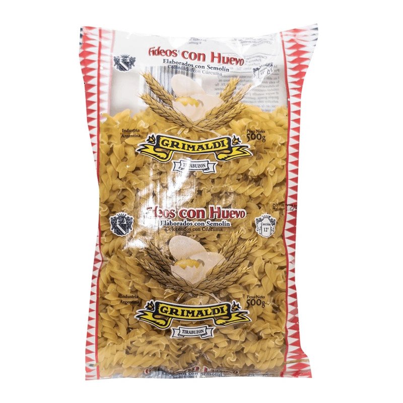 Fideos Tirabuzón Al Huevo Grimaldi 500 G | DiDonato