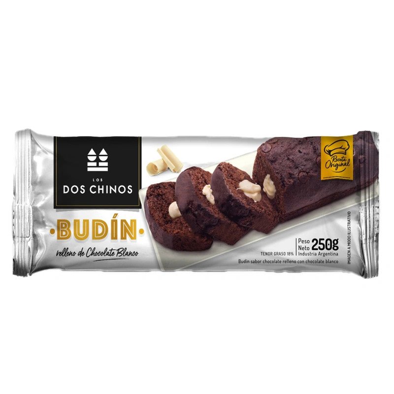 Budín De Chocolate Relleno De Chocolate Blanco Los Dos Chinos 250 G | DiDonato