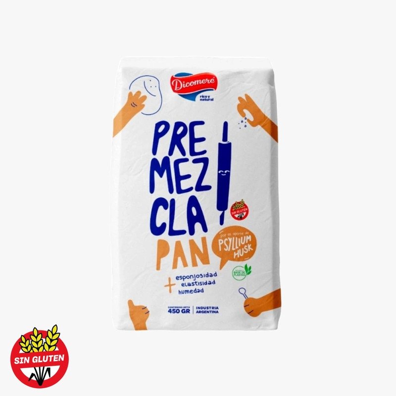 Premezcla Para Pan Sin TACC Con Psyllium Husk Dicomere 450 G | DiDonato