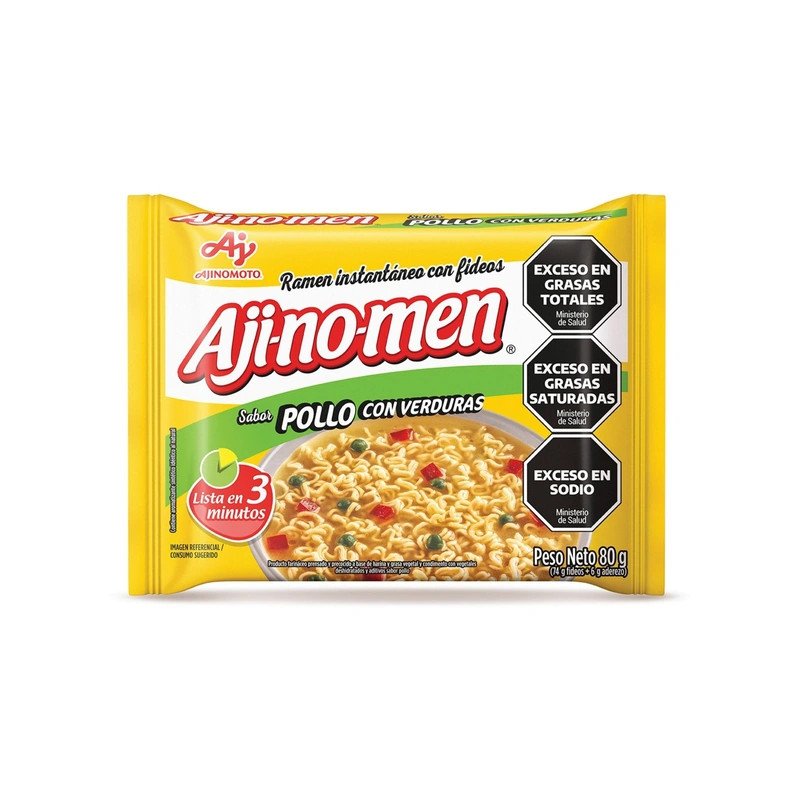 Ramen De Pollo Con Verduras Aji-No-Men Ajinomoto 80 G | DiDonato