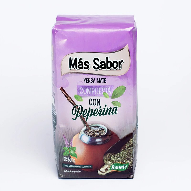 Yerba Mate Compuesta Con Peperina Más Sabor 500 G | DiDonato