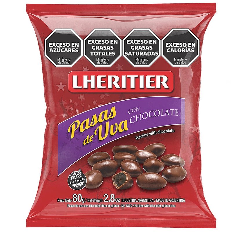 Pasas De Uva Bañadas Con Chocolate Lheritier 80 G | DiDonato