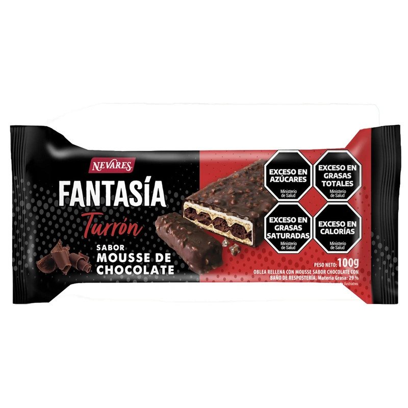 Turrón Fantasía Mousse De Chocolate Con Baño Nevares 100 G | DiDonato
