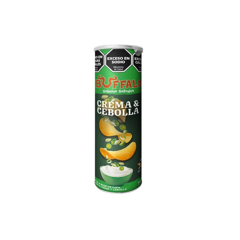 Papas En Tubo Sabor Cebolla Y Crema Buffalo 140 G | DiDonato