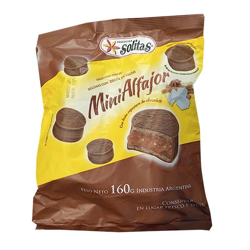 Alfajorcitos Con Chocolate Solitas 160 G | DiDonato