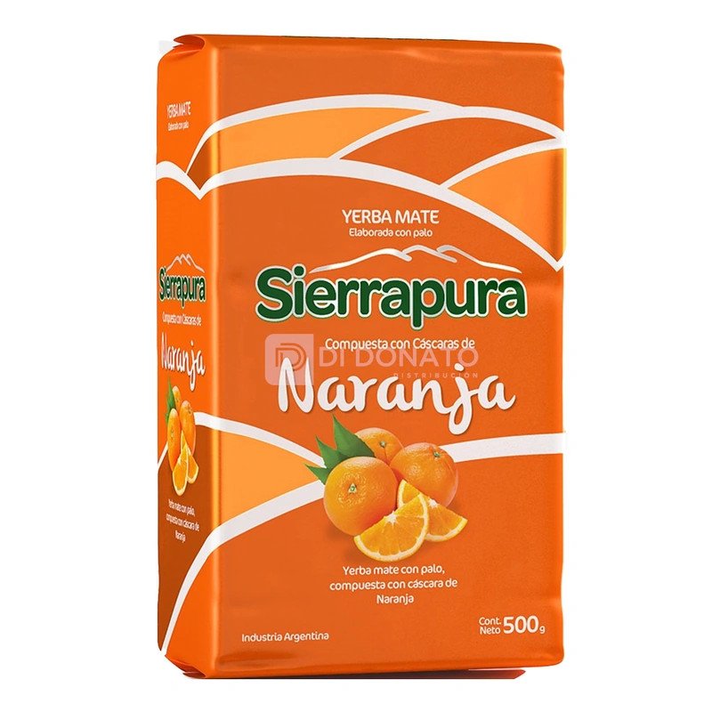 Yerba Mate Compuesta Sabor Naranja Sierrapura 500 G | DiDonato