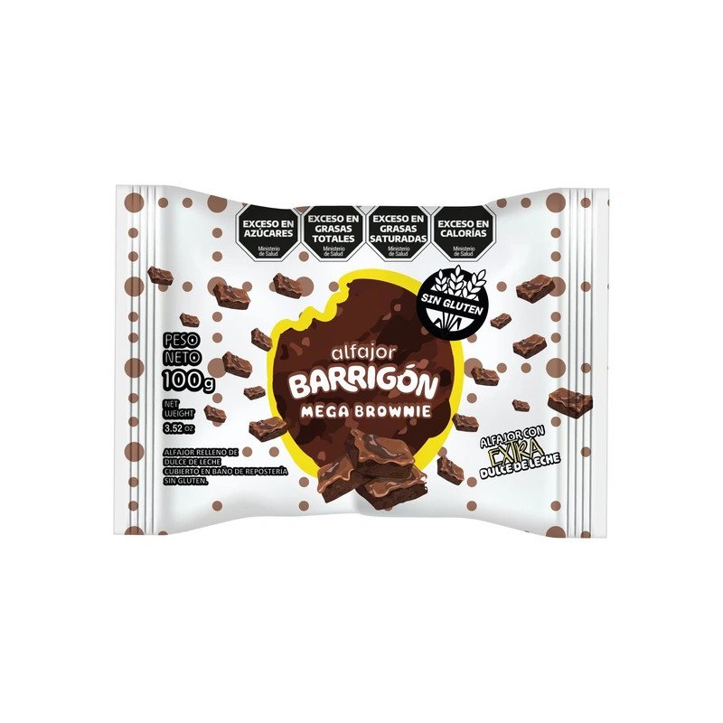 Alfajor Brownie Sin TACC Barrigón 100 G | DiDonato