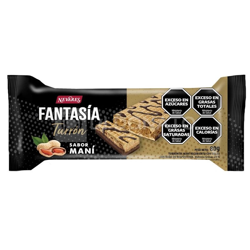 Turrón Fantasía De Pasta De Maní Nevares 80 G | DiDonato