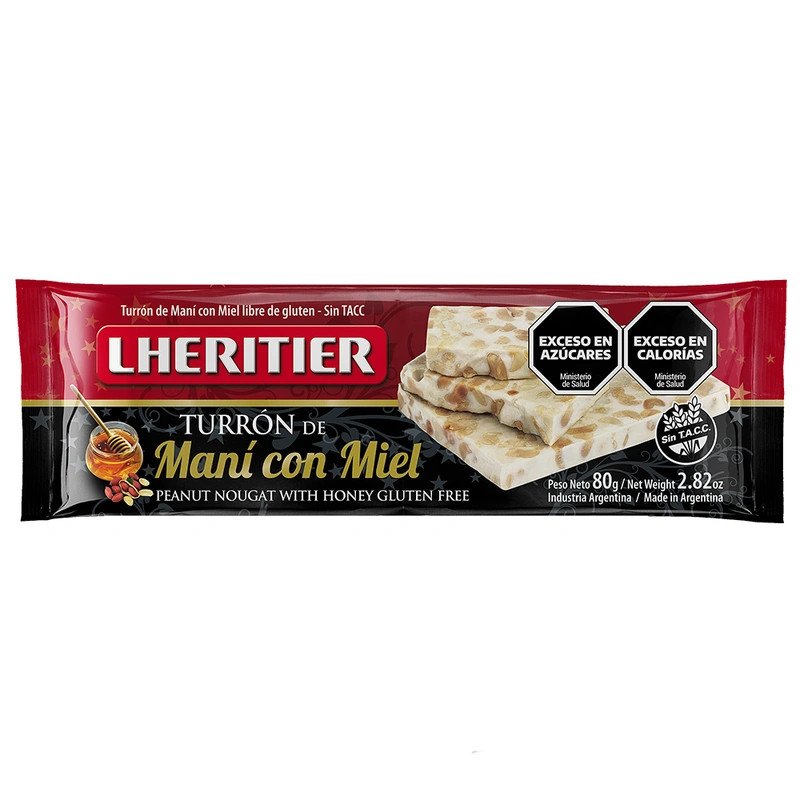 Turrón De Maní Con Miel Lheritier 80 G | DiDonato