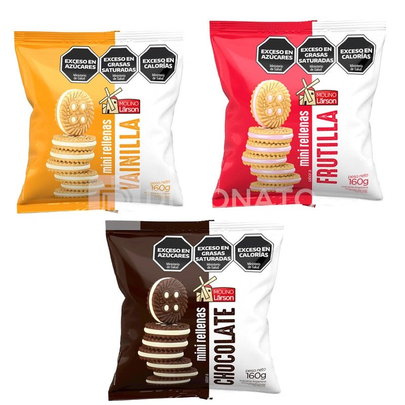 Mini Galletitas Rellenas Surtidas Molino Lärson 160 G | DiDonato