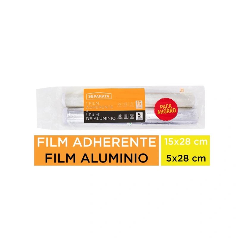 Pack De Papel Aluminio 5 M Y Film Adherente 15 M Separata | DiDonato