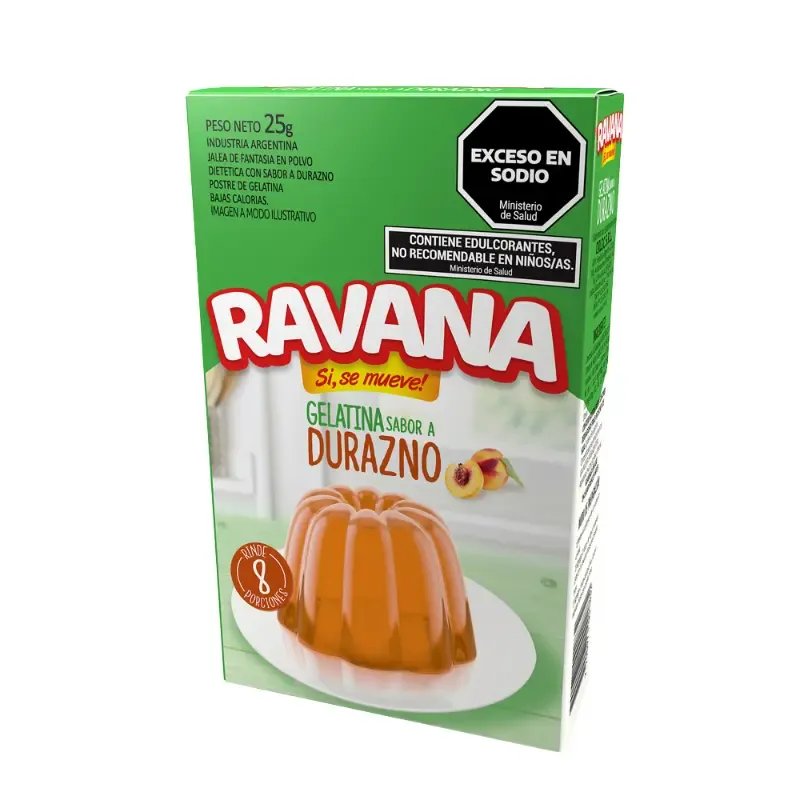 Gelatina Diet Durazno RAVANA 25 gr