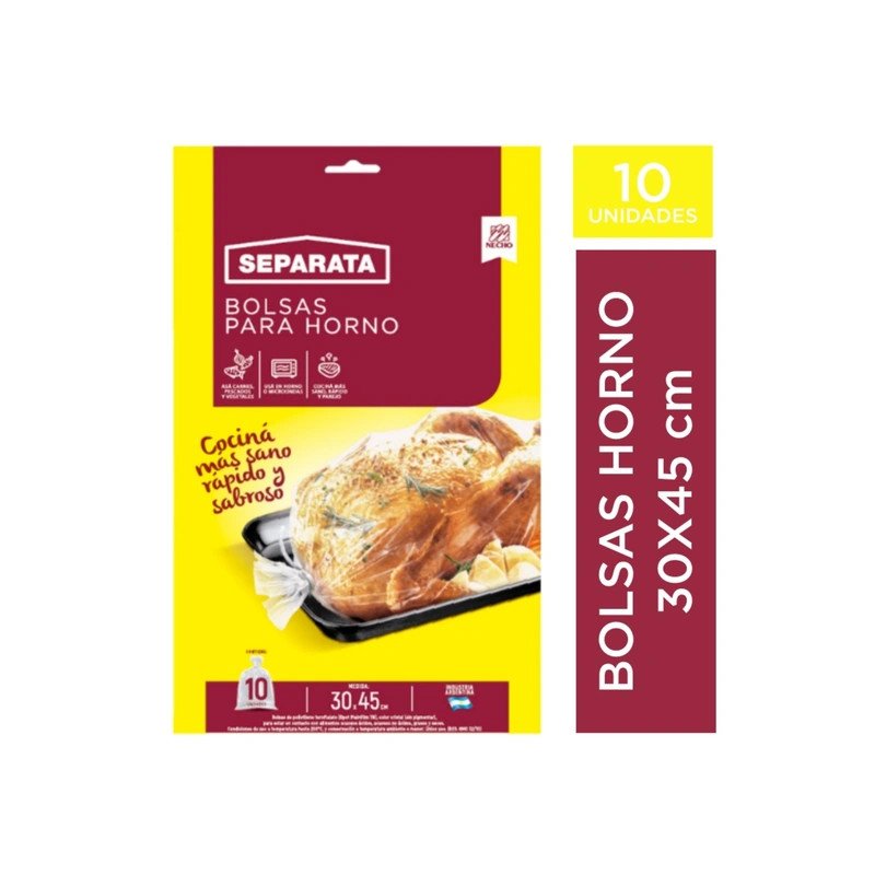 Bolsas Para Horno Separata 30 X 45 Cm - 10 Unidades | DiDonato