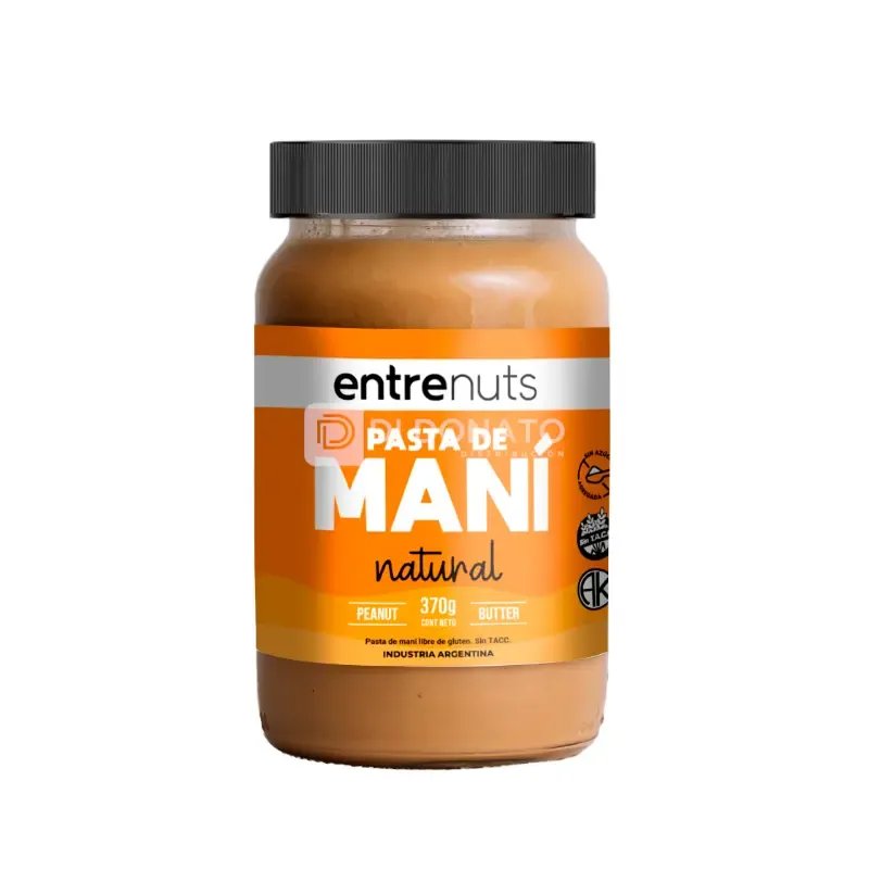 Pasta de Maní Natural ENTRENUTS 370 gr