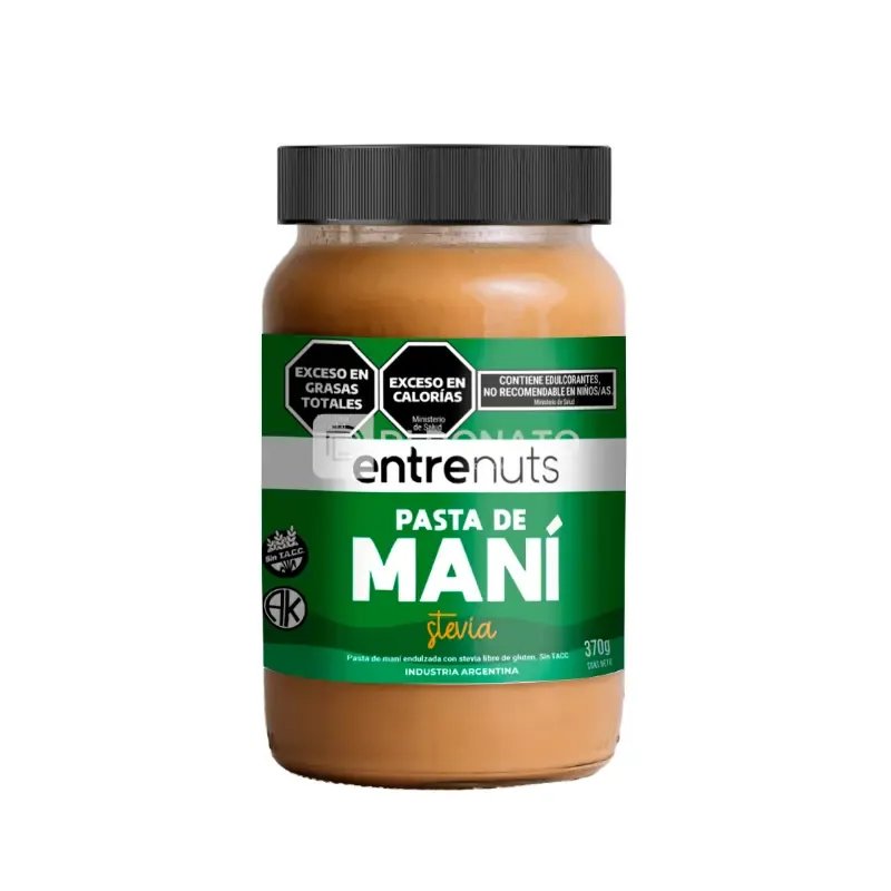 Pasta de Maní con Stevia ENTRENUTS 370 gr
