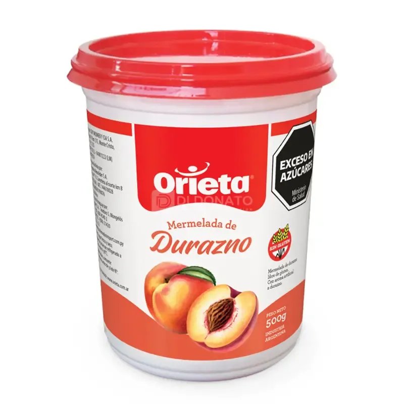 Mermelada Durazno ORIETA Pote 420 gr