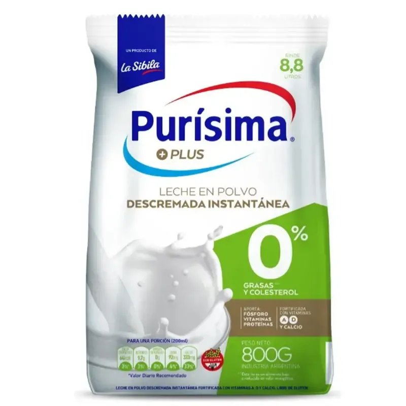 Plus 脫脂奶粉 PURISIMA 軟袋 800 g