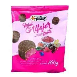 Mini Alfajor Fruta Bañ Chocolate SOLITAS 160 gr