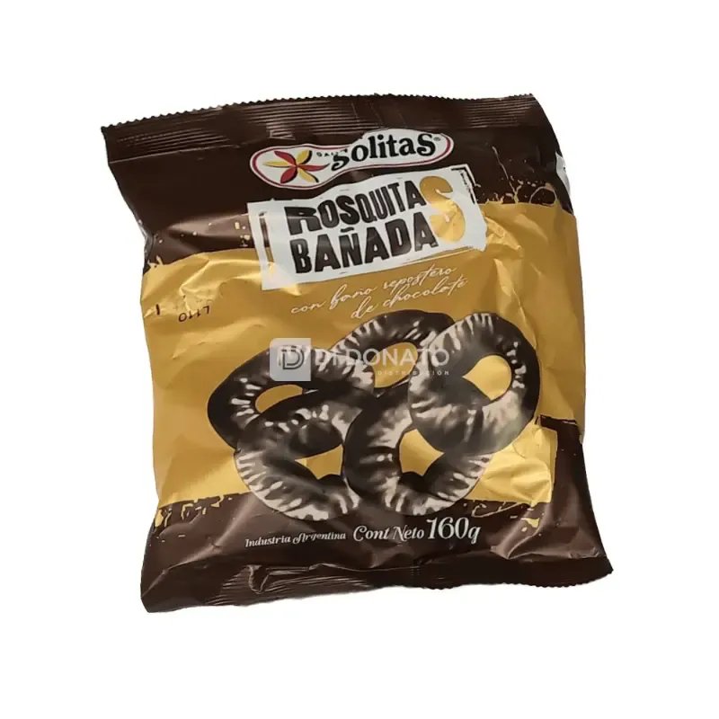 Rosquitas Bañadas Chocolate SOLITAS 160 gr