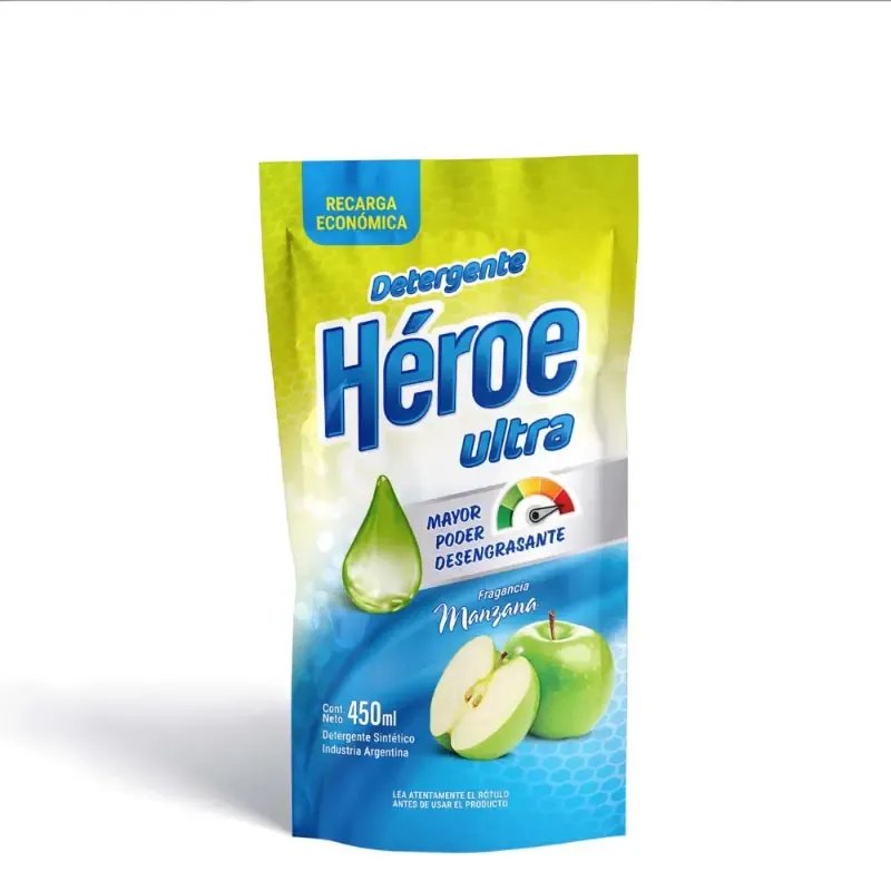 Detergente Manzana HEROE Doypack 450 cc