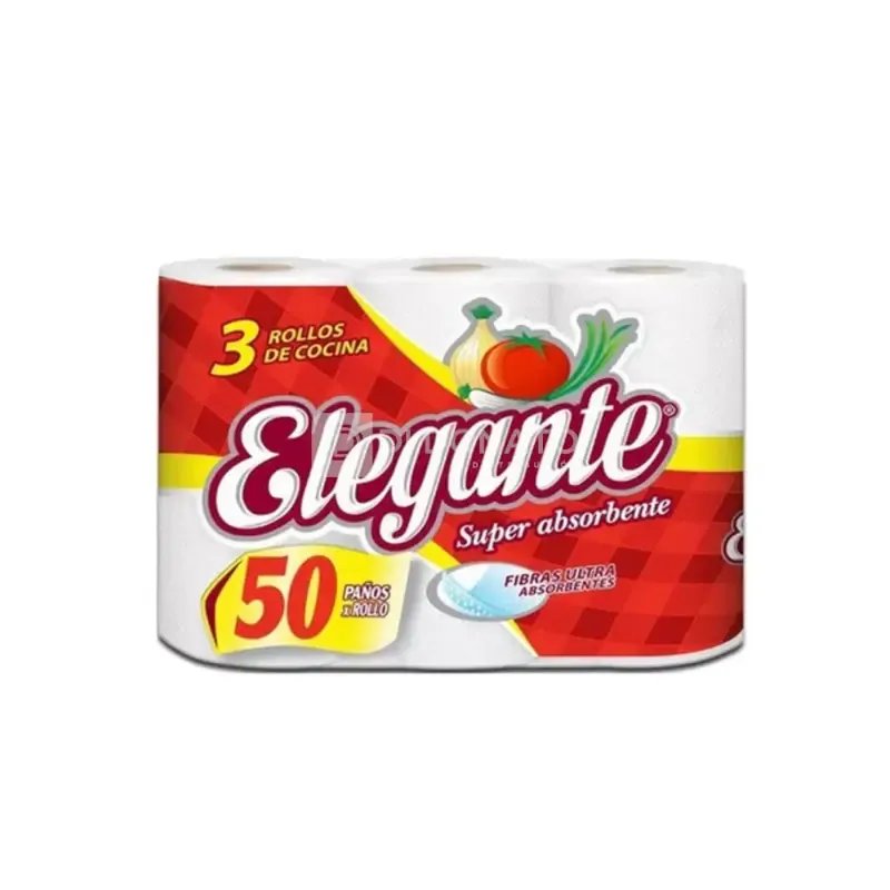 廚房紙巾捲 Premium ELEGANTE 3 x 50 抹布