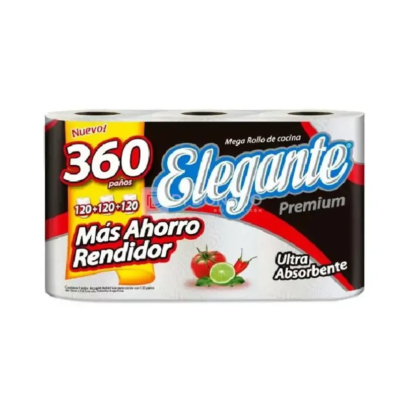 Rollo Cocina Premium ELEGANTE 3 x 120 Paños